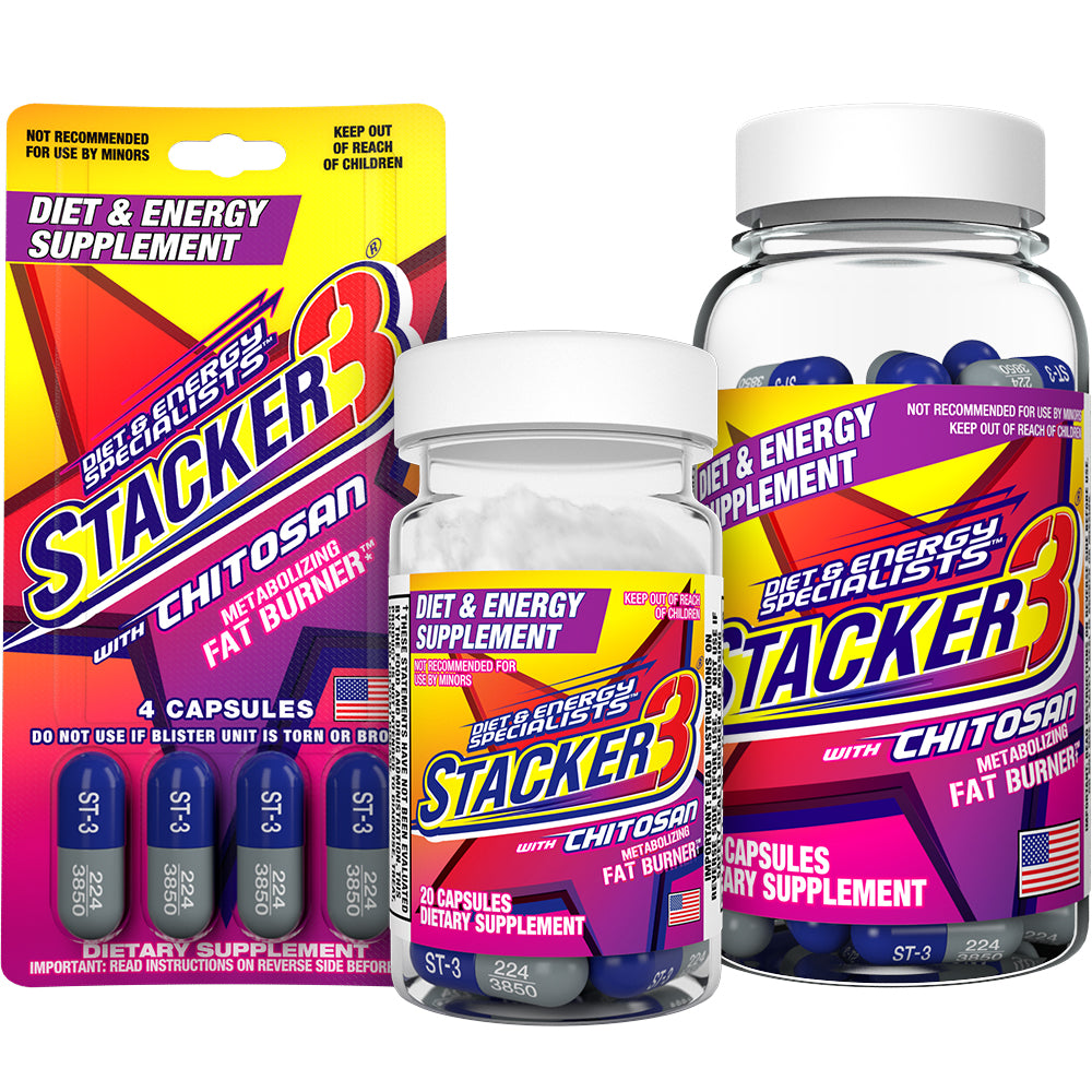 Stacker 3 with Chitosan Fat Burner - 100 ct