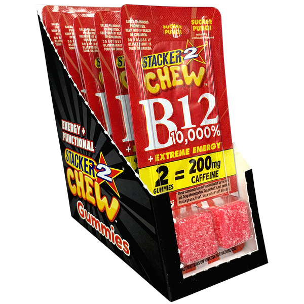 Stacker2 Chew Gummies: B12 10,000%