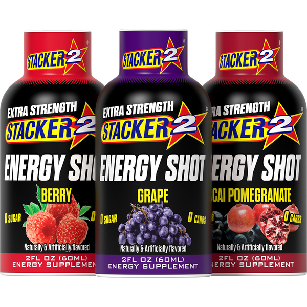 Stacker2 Energy Shots Extra Strength (12pk - 2oz Bottles)