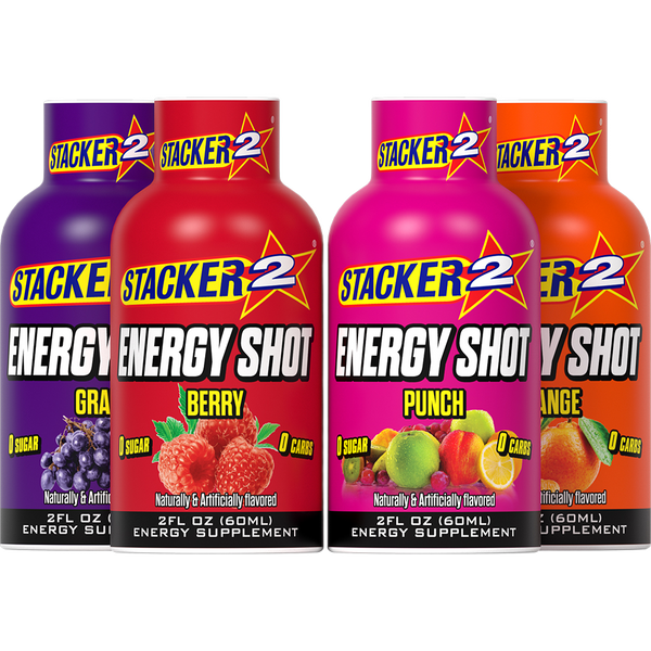 Stacker2 Energy Shots (12pk - 2 oz Bottles)