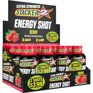 Stacker2 Energy Shots Extra Strength (12pk - 2oz Bottles)