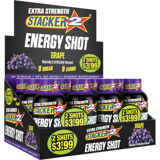 Stacker2 Energy Shots Extra Strength (12pk - 2oz Bottles)