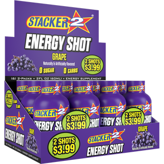 Stacker2 Energy Shots (12pk - 2 oz Bottles)