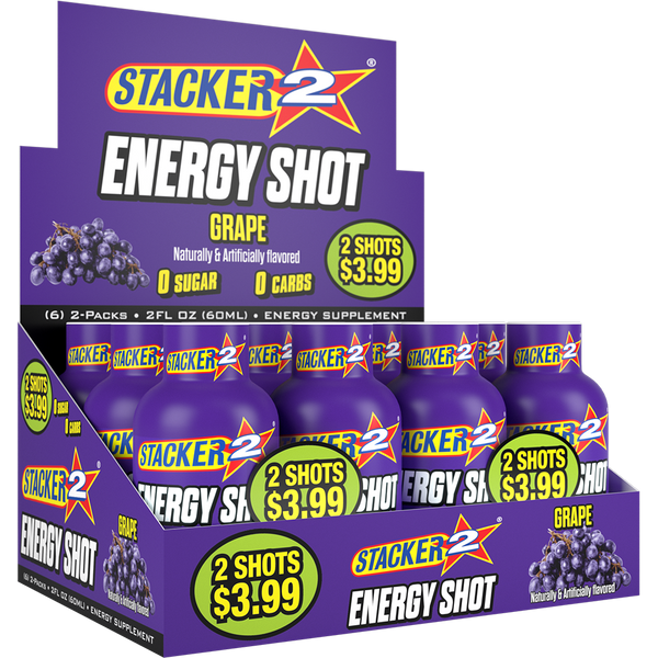 Stacker2 Energy Shots (12pk - 2 oz Bottles)