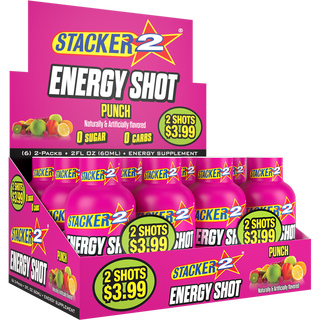 Stacker2 Energy Shots (12pk - 2 oz Bottles)