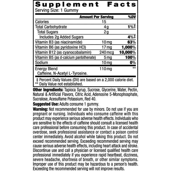 Stacker2 Chew Gummies: B12 10,000%