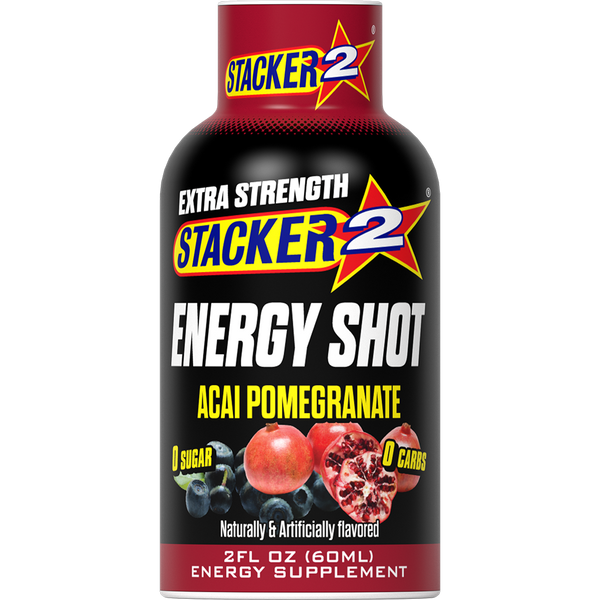 Stacker2 Energy Shots Extra Strength (12pk - 2oz Bottles)