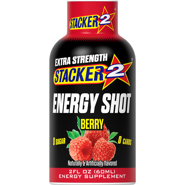 Stacker2 Energy Shots Extra Strength (12pk - 2oz Bottles)