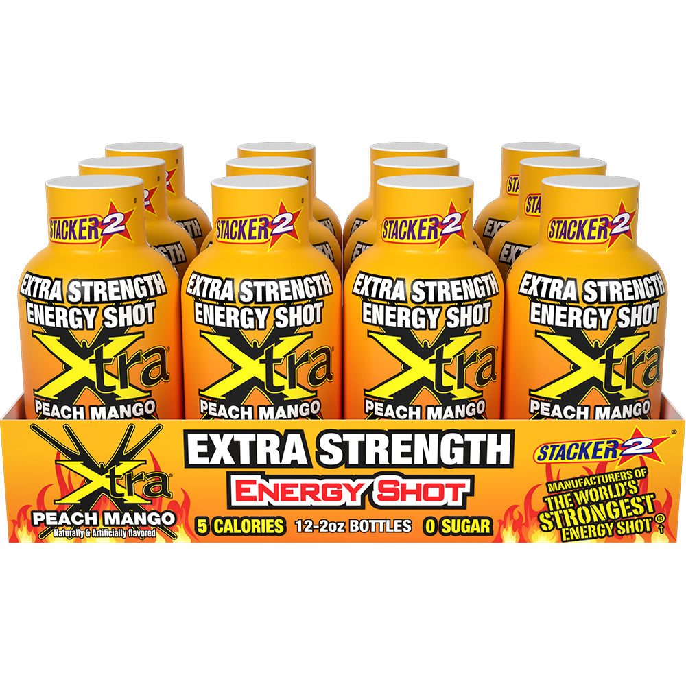 Xtra Energy Shots Extra Strength 12pk 2 Oz Bottles Stacker2